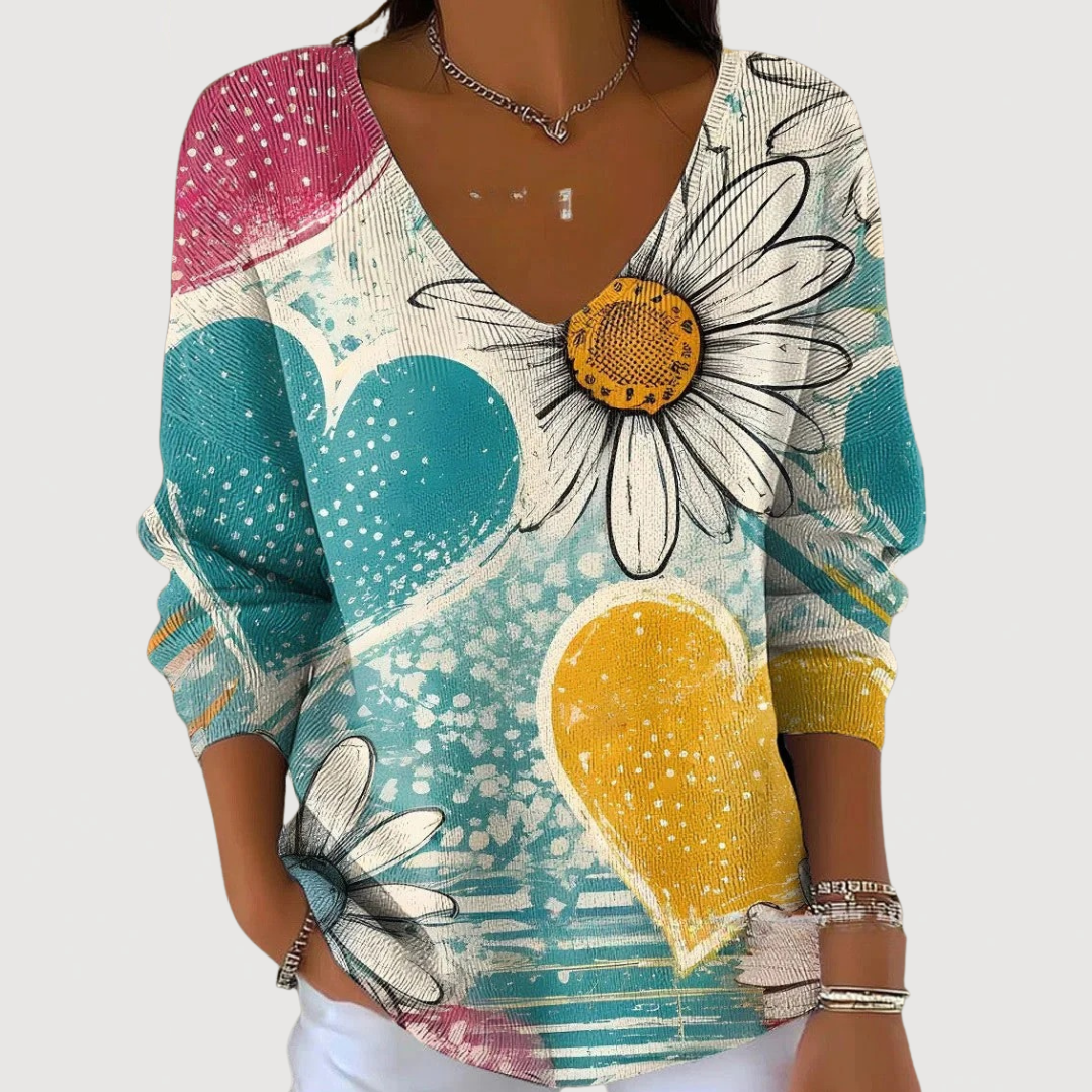 LIORA – COZY V-NECK SWEATER