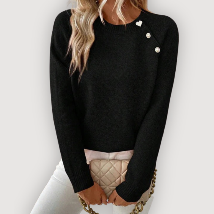 JONELLE – CHIC BUTTON SWEATER