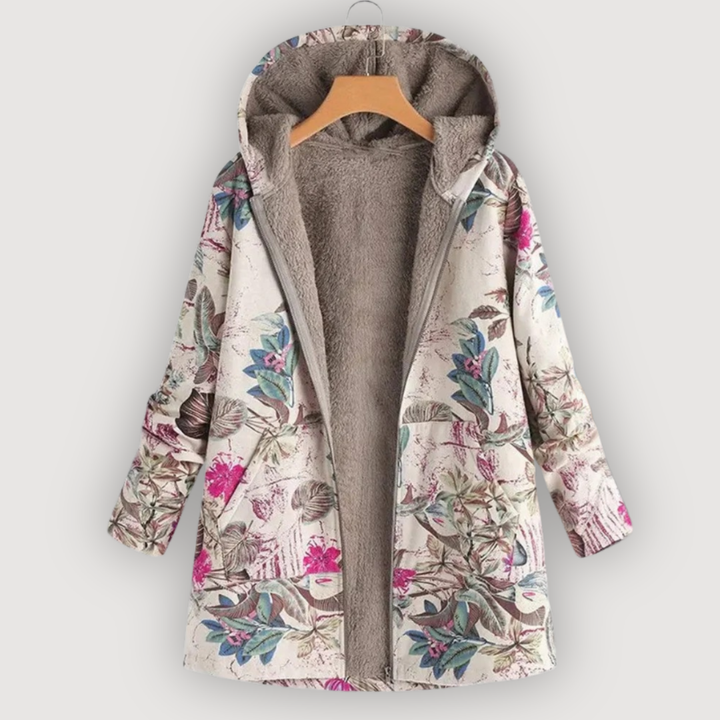 ALYSSA – COZY FLORAL COAT