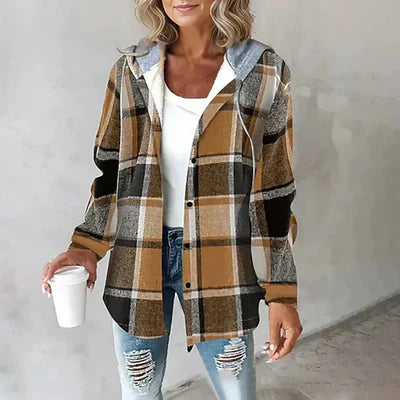 ROWAN – PLAID HOODED JACKET