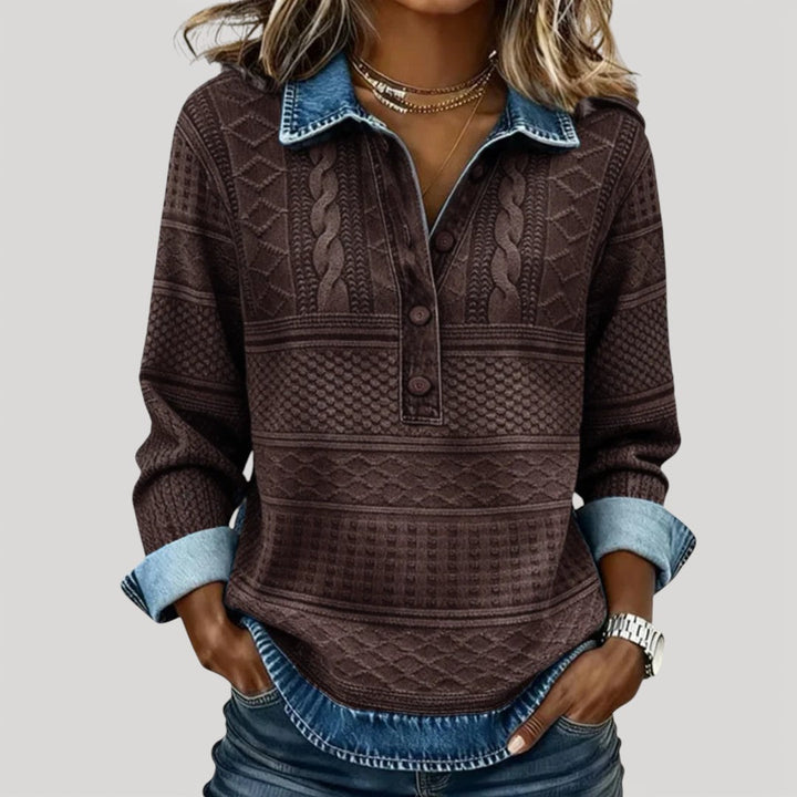 WYNIE – TEXTURED PRINT TOP