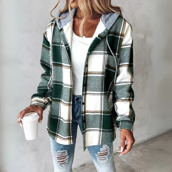 ROWAN – PLAID HOODED JACKET