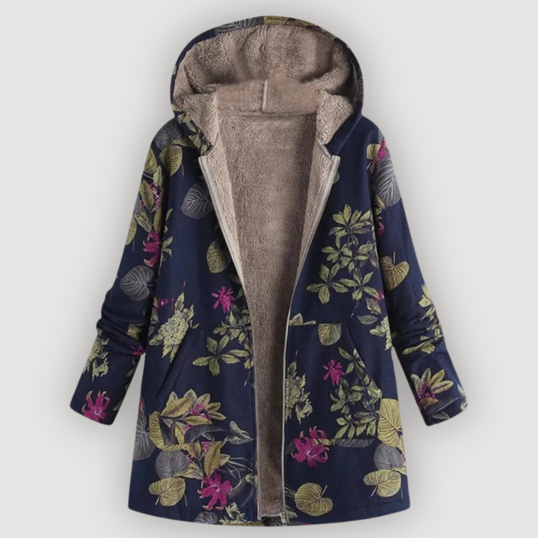 ALYSSA – COZY FLORAL COAT