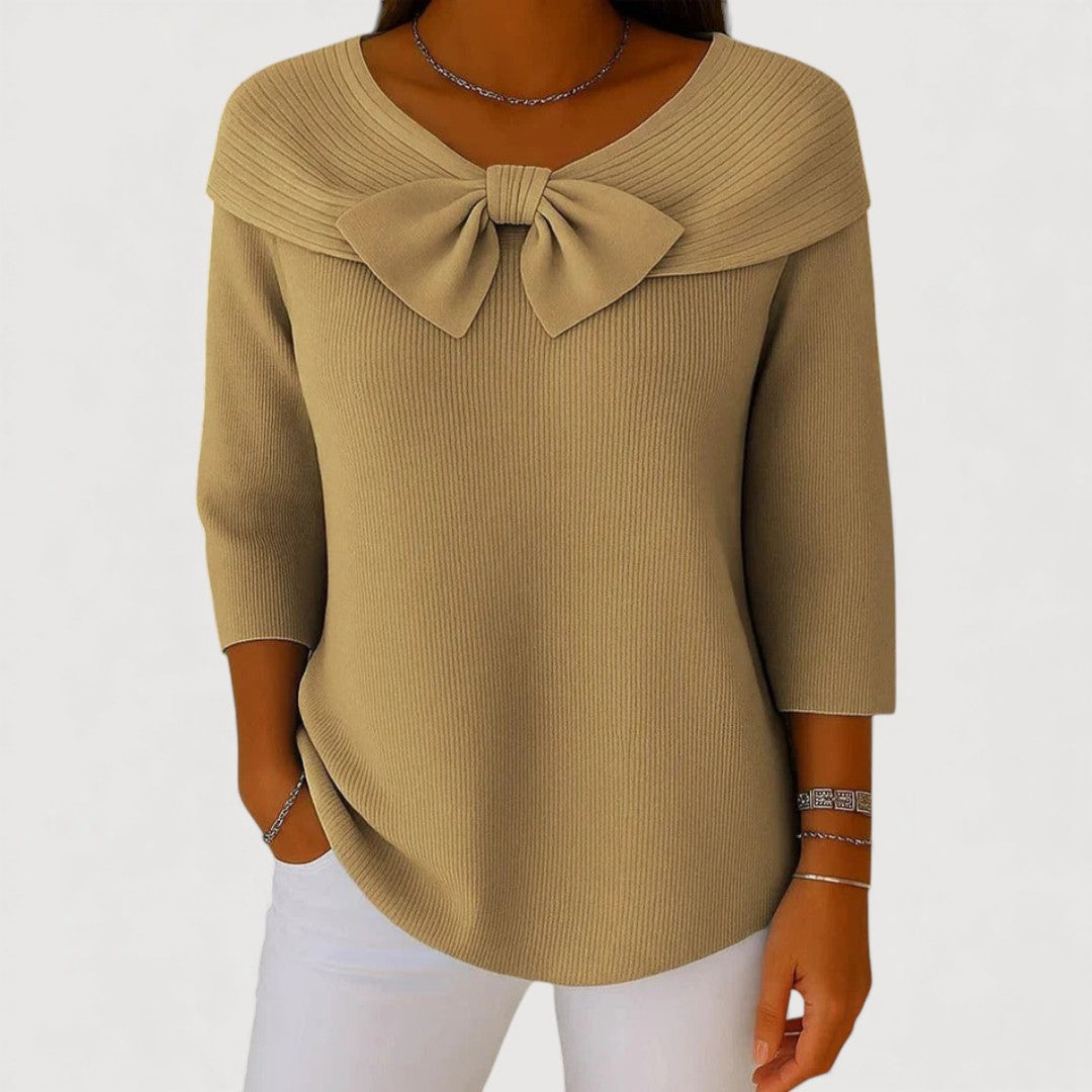 ALYSEN – BOW KNIT TOP