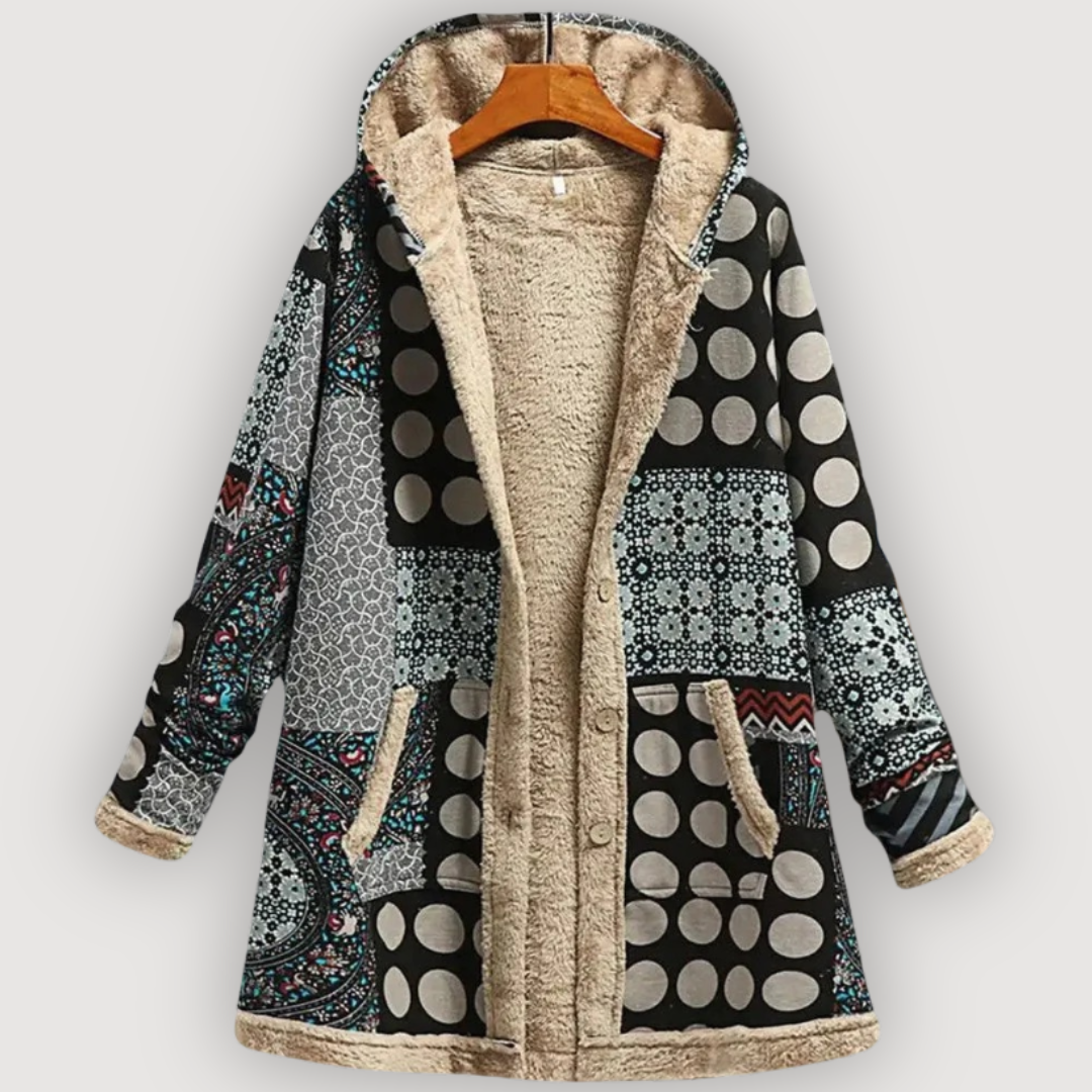 ALYSSA – COZY FLORAL COAT