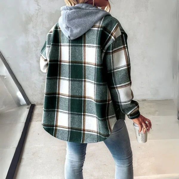 ROWAN – PLAID HOODED JACKET