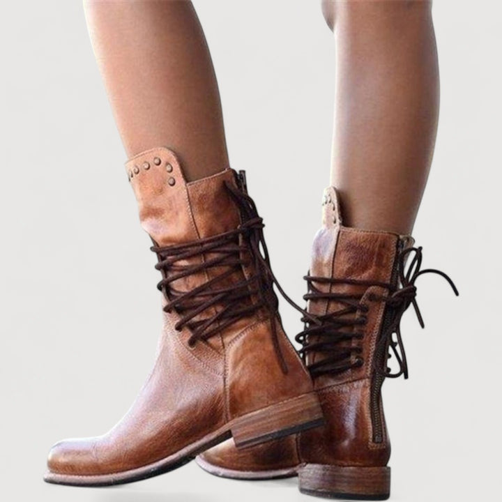 MAREN – WESTERN LACE-UP BOOTS