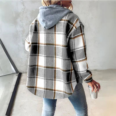 ROWAN – PLAID HOODED JACKET