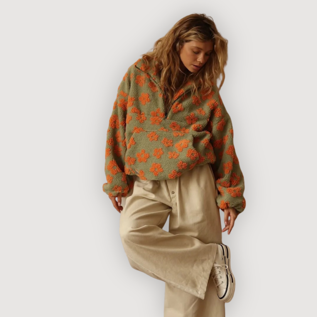 MYLENE – COZY FLORAL PULLOVER
