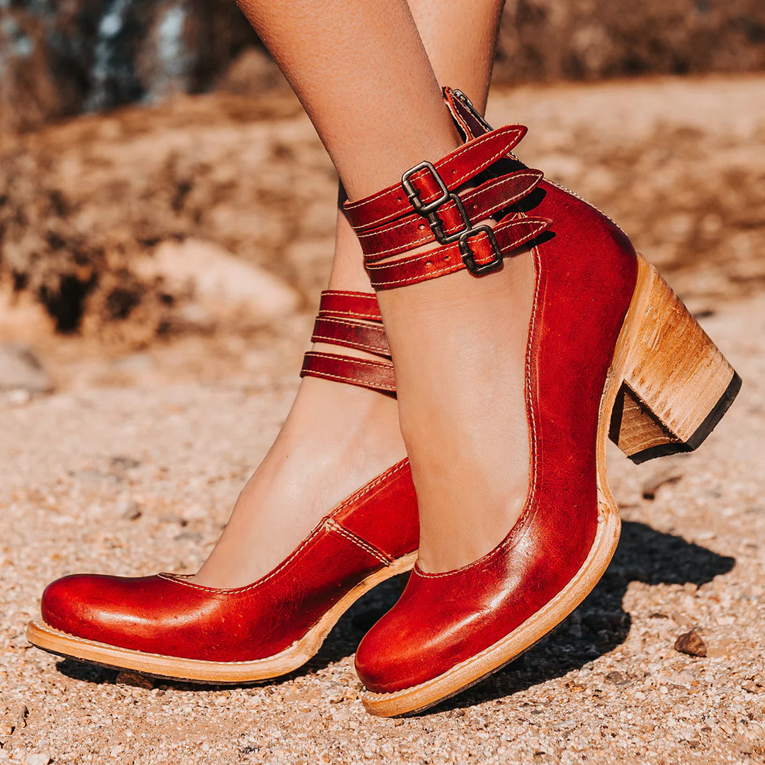 VIVIANA – VINTAGE BLOCK HEEL BOOTS
