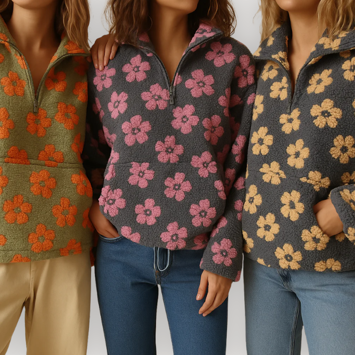MYLENE – COZY FLORAL PULLOVER