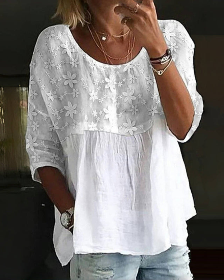 COLETTE – RELAXED EMBROIDERED BLOUSE