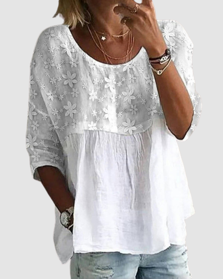 COLETTE – RELAXED EMBROIDERED BLOUSE