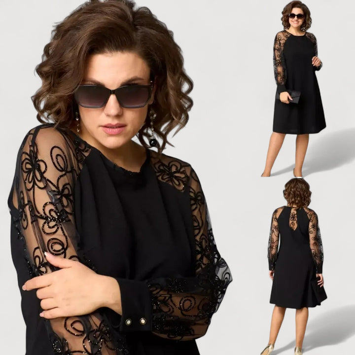EVELYN – CLASSIC LACE SLEEVE DRESS