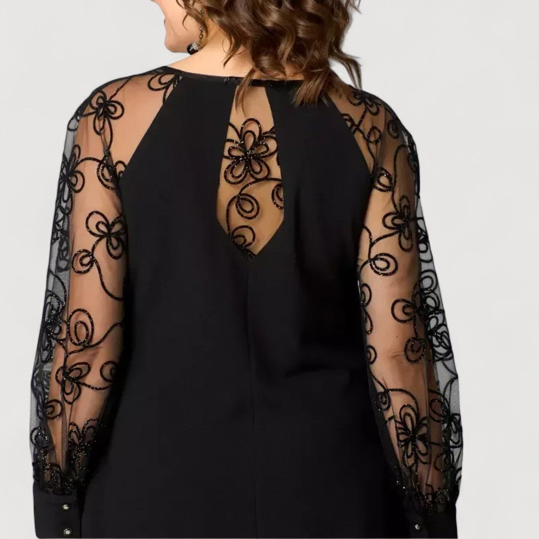 EVELYN – CLASSIC LACE SLEEVE DRESS