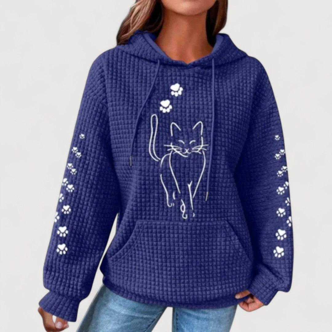 NELLY – CAT PRINT HOODIE
