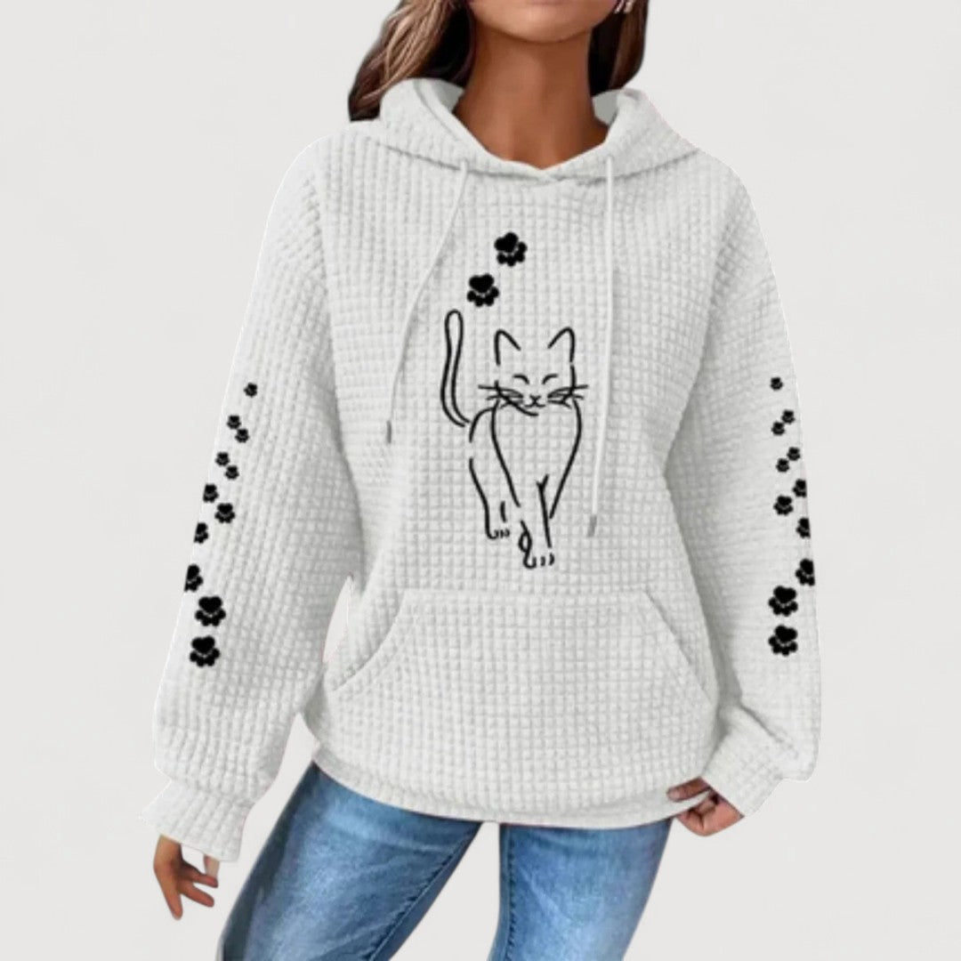 NELLY – CAT PRINT HOODIE
