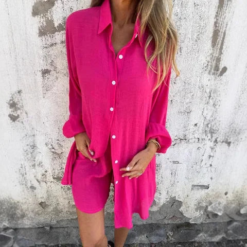 DANIELLE – LINEN SHORT SET