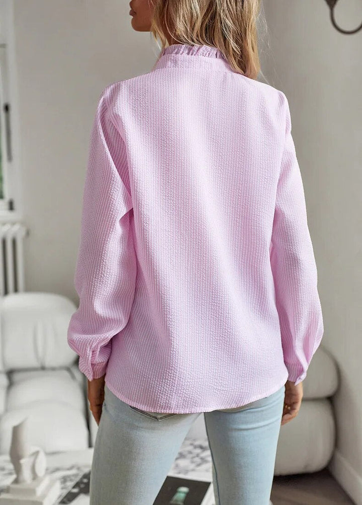 CLARA – RUFFLE TRIM BLOUSE