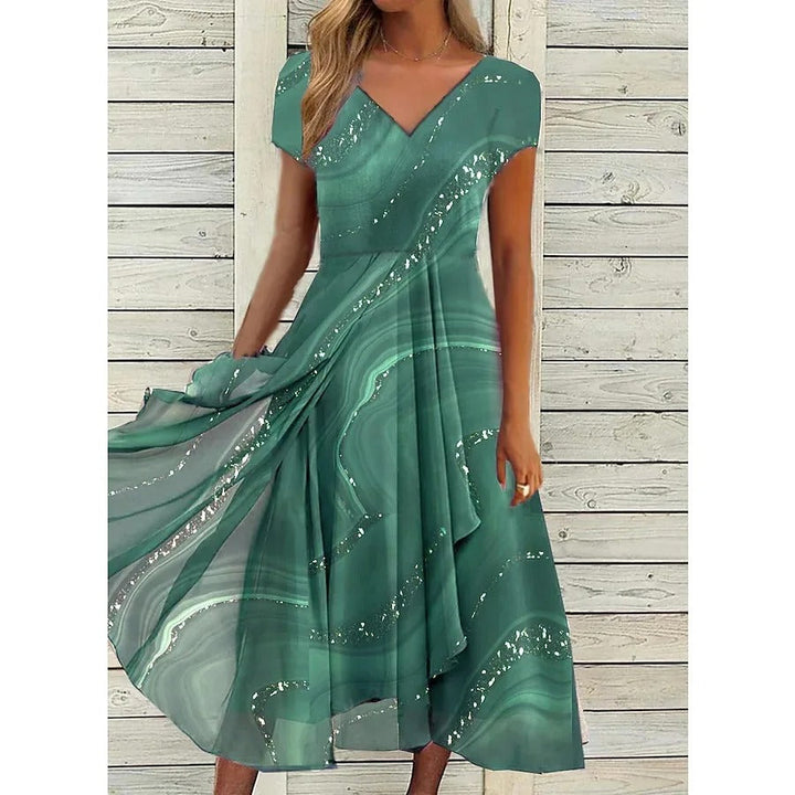 ZARA – FLOWING V-NECK MIDI